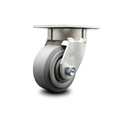 Service Caster 4 Inch Kingpinless Thermoplastic Rubber Wheel Swivel Top Plate Caster SCC SCC-KP30S420-TPRRF
